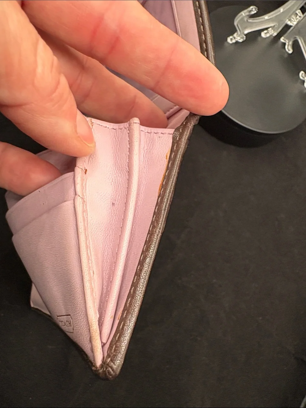 Coach Madison Op Art Dotted Trifold Wallet